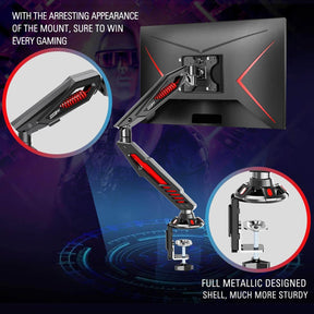 gaming monitor mount with a catching apperance and s sturdy constrction