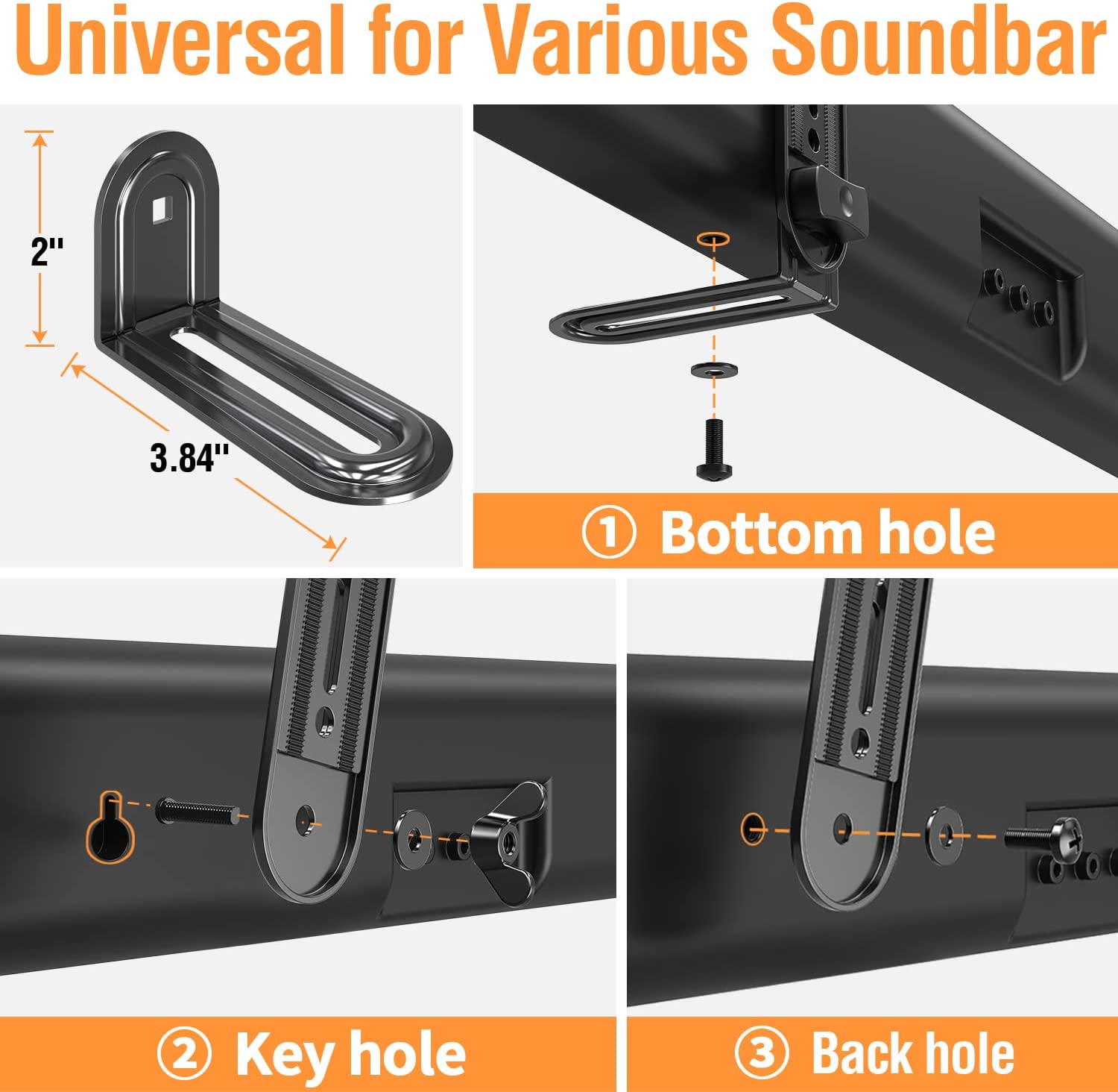 Smatto Soundbar Mount Sound Bar TV Bracket