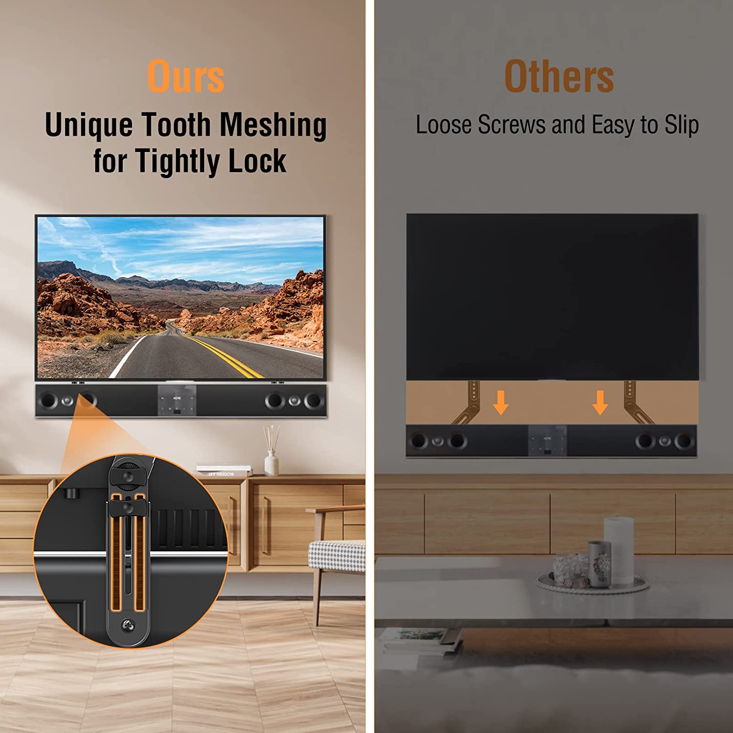 Smatto Soundbar Mount Sound Bar TV Bracket