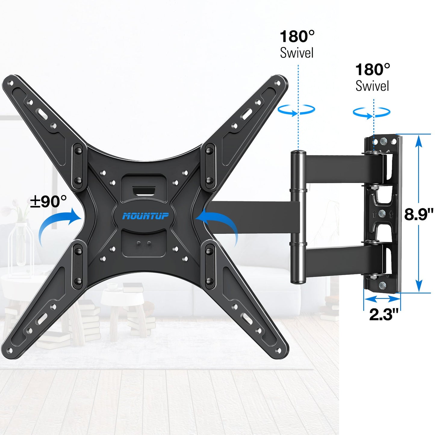 Full Motion Corner TV Wall Mount for 26''-55" TVs MUT0014