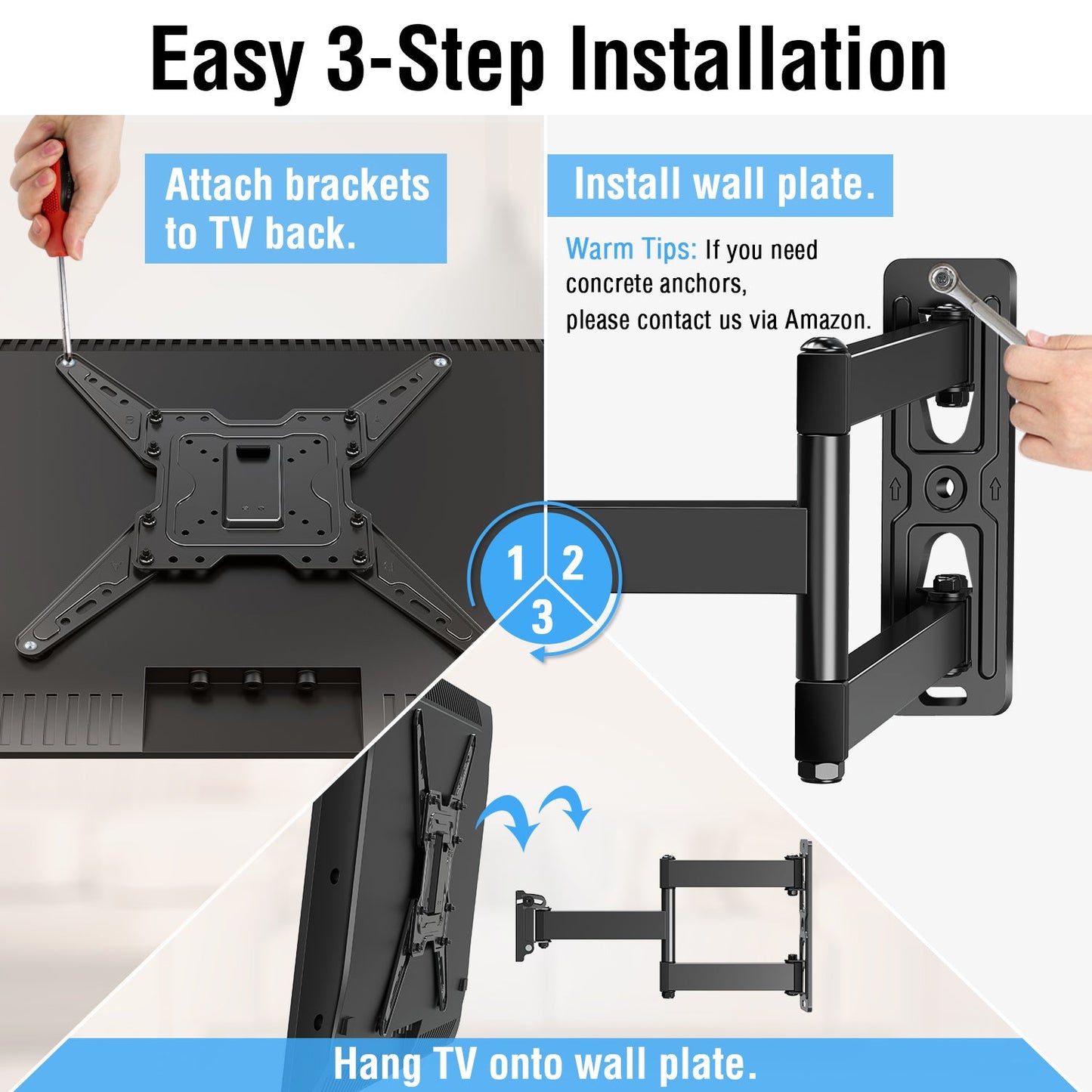 Full Motion TV Wall Mount for 22''-55" TVs MUT0065