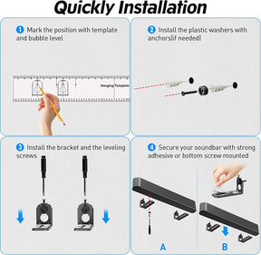 ZIMILAR Universal Soundbar Wall Mount Bracket