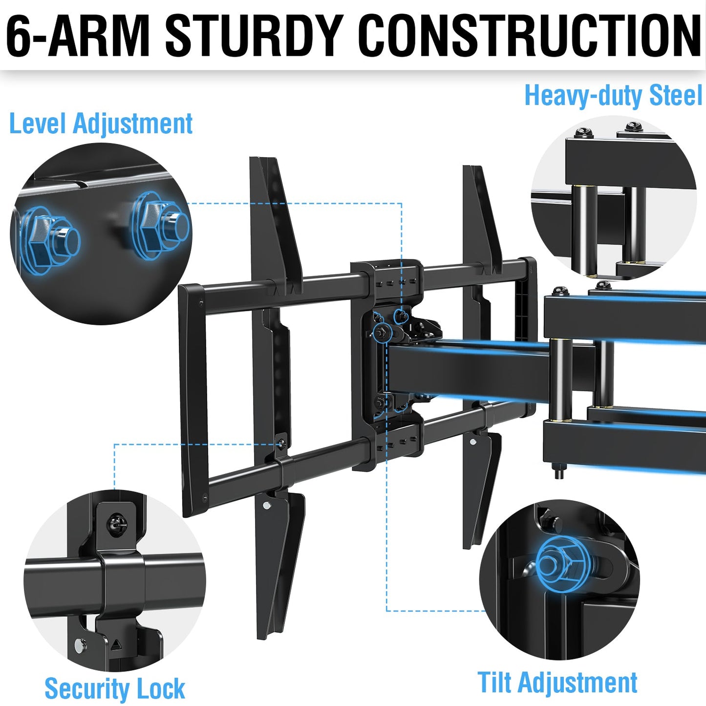 Full Motion TV Wall Mount for 37''-82" TVs MUT0054