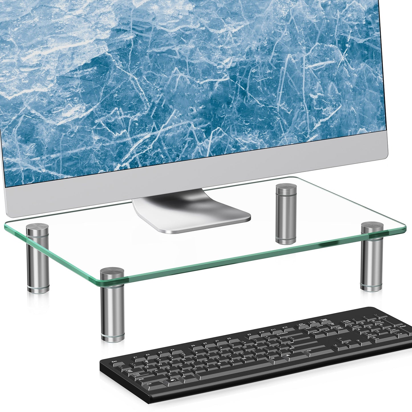 Adjustable Glass Monitor Riser